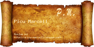 Picu Marcell névjegykártya